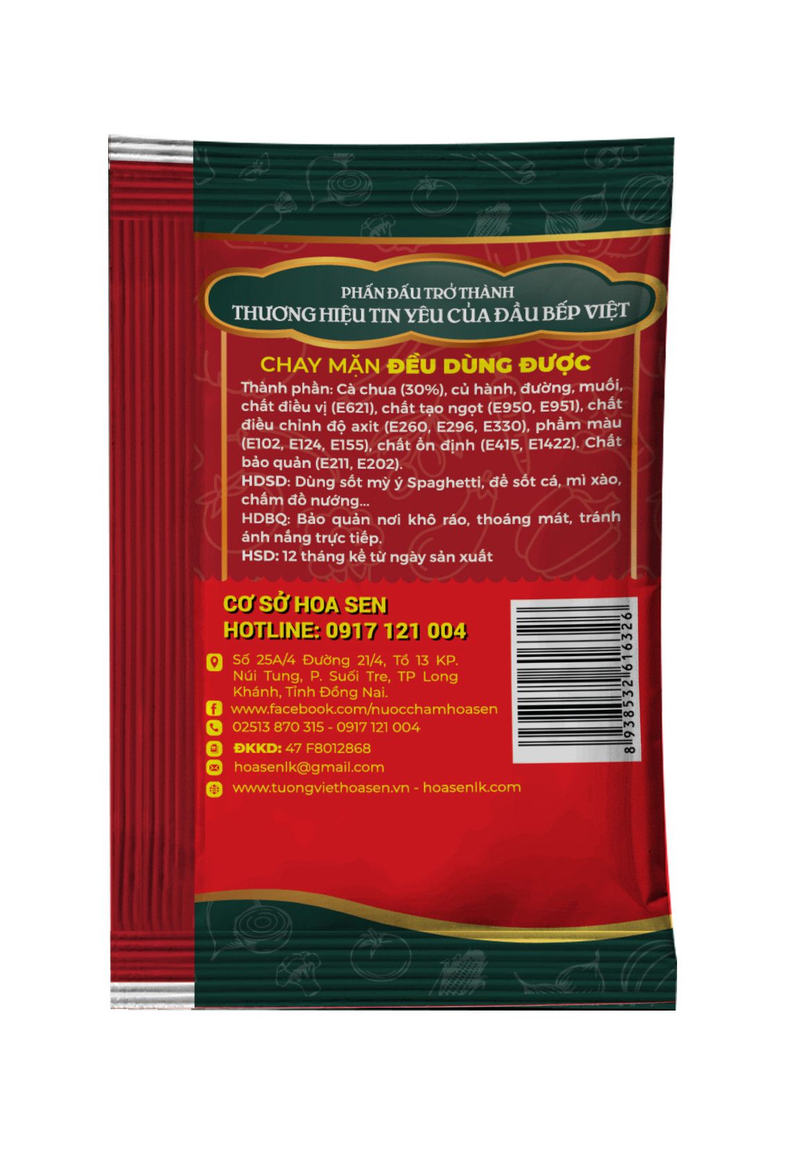 Tương Cà Gói 15g MM - 100 gói/vỉ