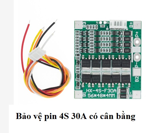 Mạch bảo vệ pin 4s có cân bằng xả 30a có ngắt quá dòng và xả quá mức