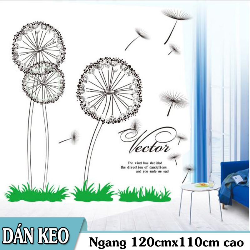 [HCM]Decal trang trí Bồ Công Anh lớn Vector