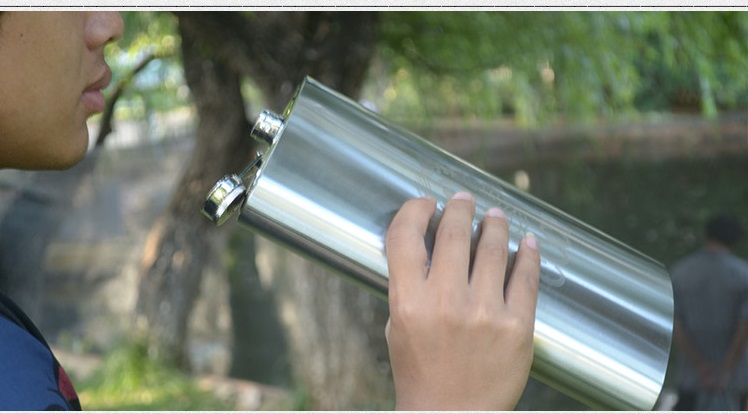 Bình inox đựng rươu truyền thống 64 oz 2L bao da cá tính