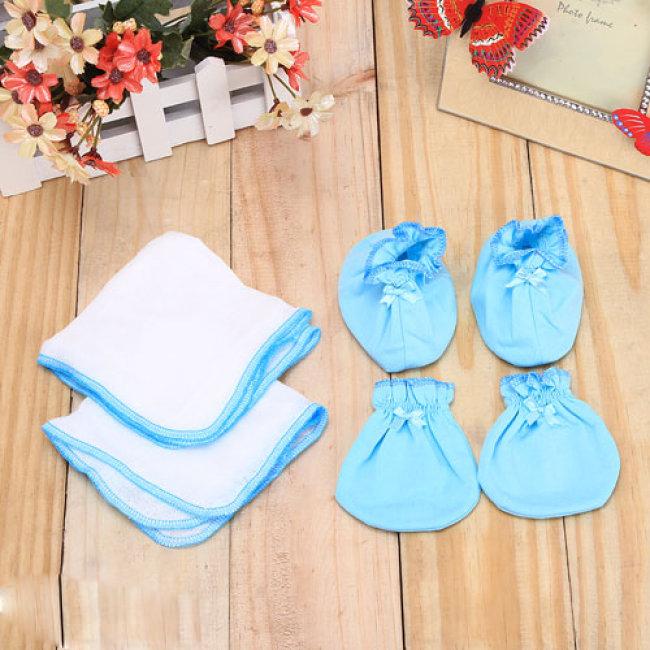 [HCM]Combo 10 Khăn Sữa + 5 Đôi Bao Tay Bao Chân Cho Bé