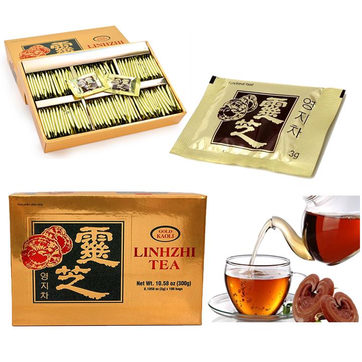 Trà linh chi gold kaoli nhập khẩu hàn quốc 300gr - 100 gói x 3gr