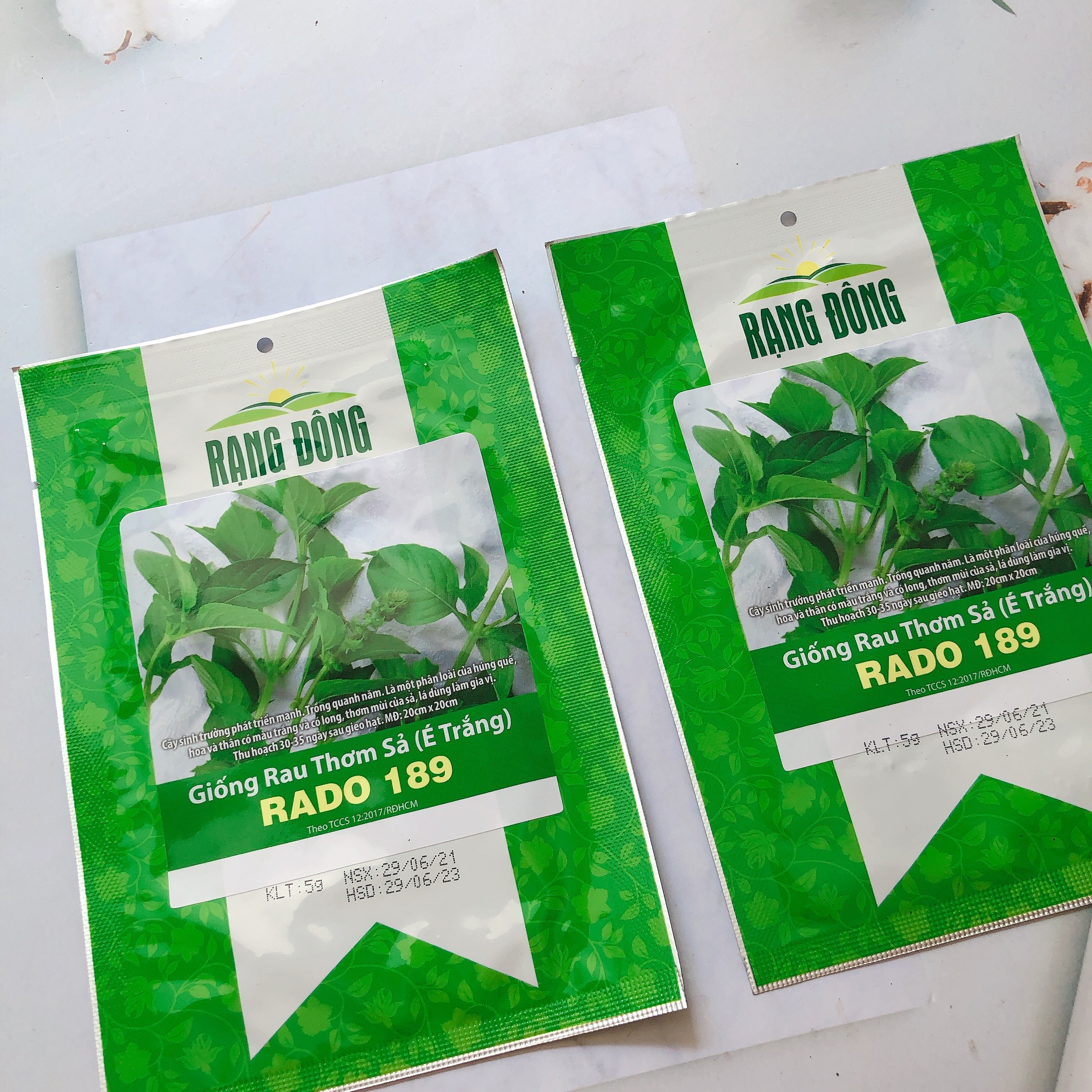 [HCM]Hạt giống rau thơm sả (é trắng) Rado 189 gói 2gr