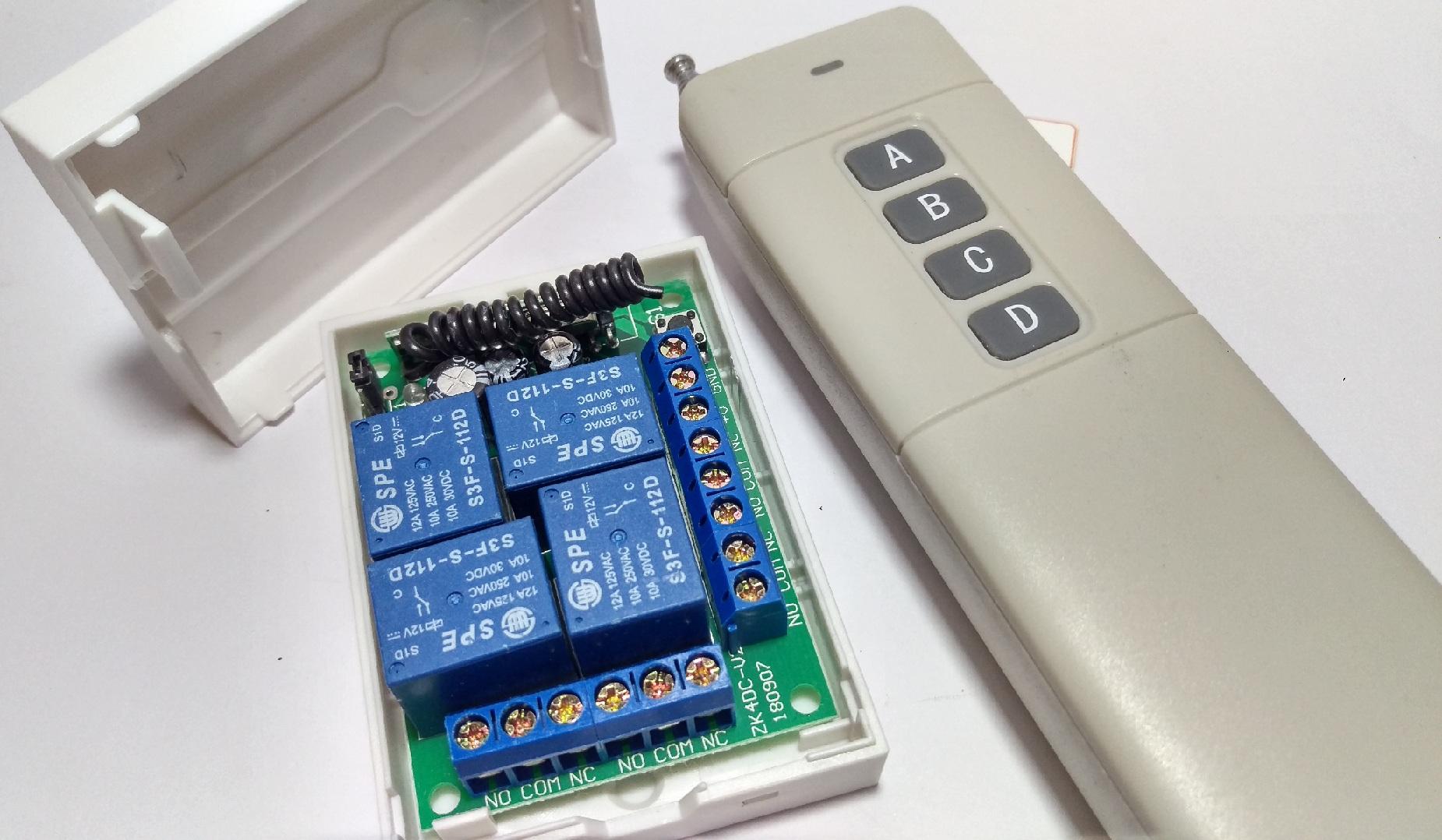 Bộ điều khiển từ xa 4 kênh 1000m 12V