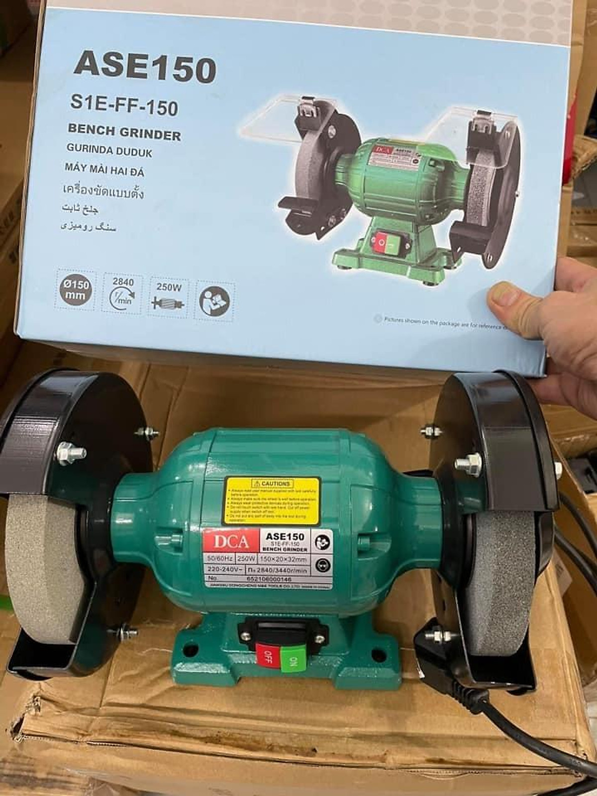Ase150 150Mm Máy Mài 2 Đá 250W Dca