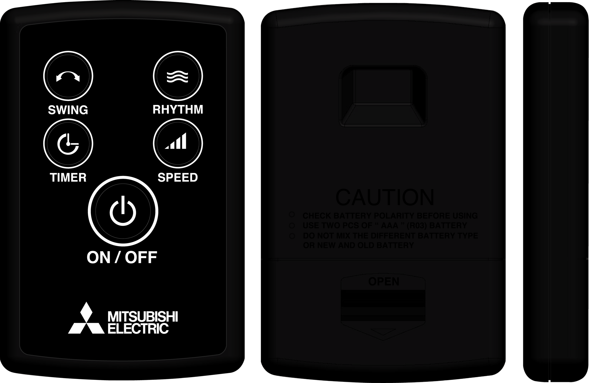 Quạt đứng Mitsubishi LV16-RA CY-GY (Xám đậm)