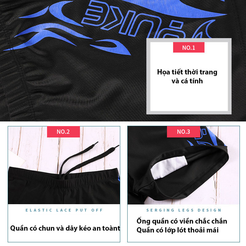 Quần bơi Nam đùi (tặng kèm Mũ bơi)