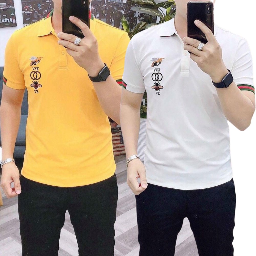 [HCM]ÁO THUN NAM CÓ CỔ THÊU LOGO SIÊU ĐẸP