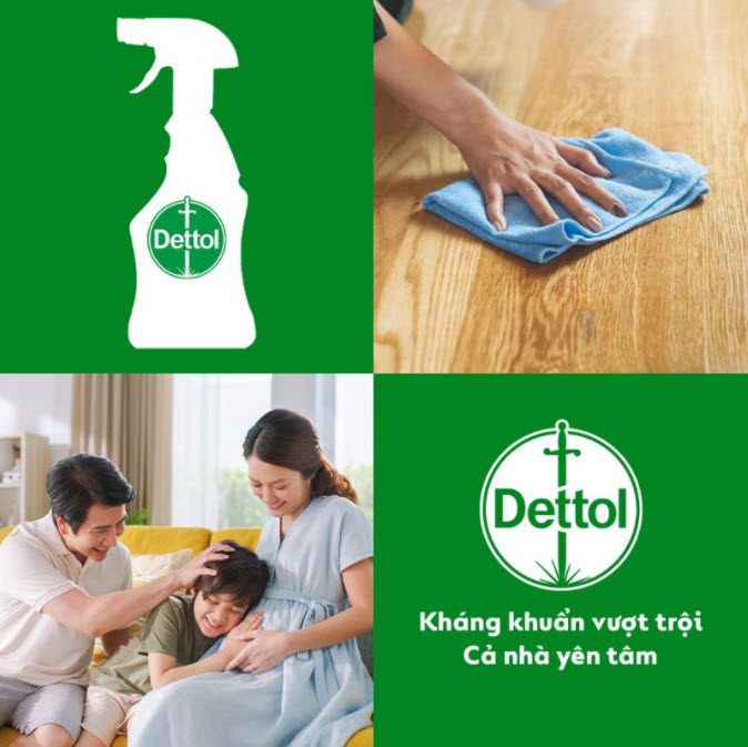 Combo 2 Chai Xịt Vệ Sinh Bề Mặt Dettol 500ml