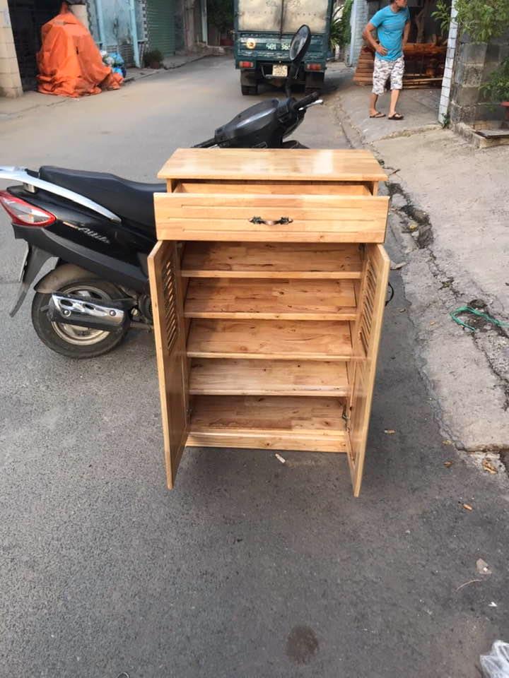 Tủ giày dép gỗ thông