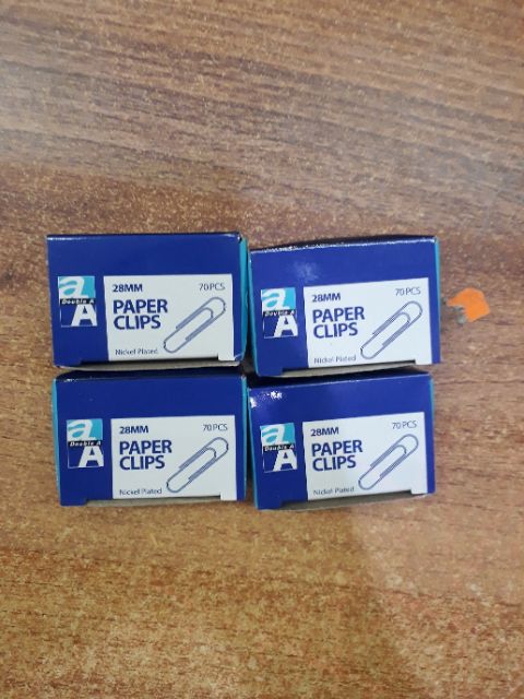 Kẹp Giấy Đầu Tròn Double A 28mm, Niken Bóng Chống Gỉ, Bền, Kẹp Chắc Chắn