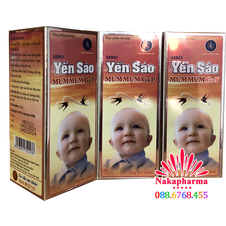 Siro Yến sào Mum Mum G&P – Giúp bồi bổ cơ thể, ăn ngon miệng, tăng hấp thu