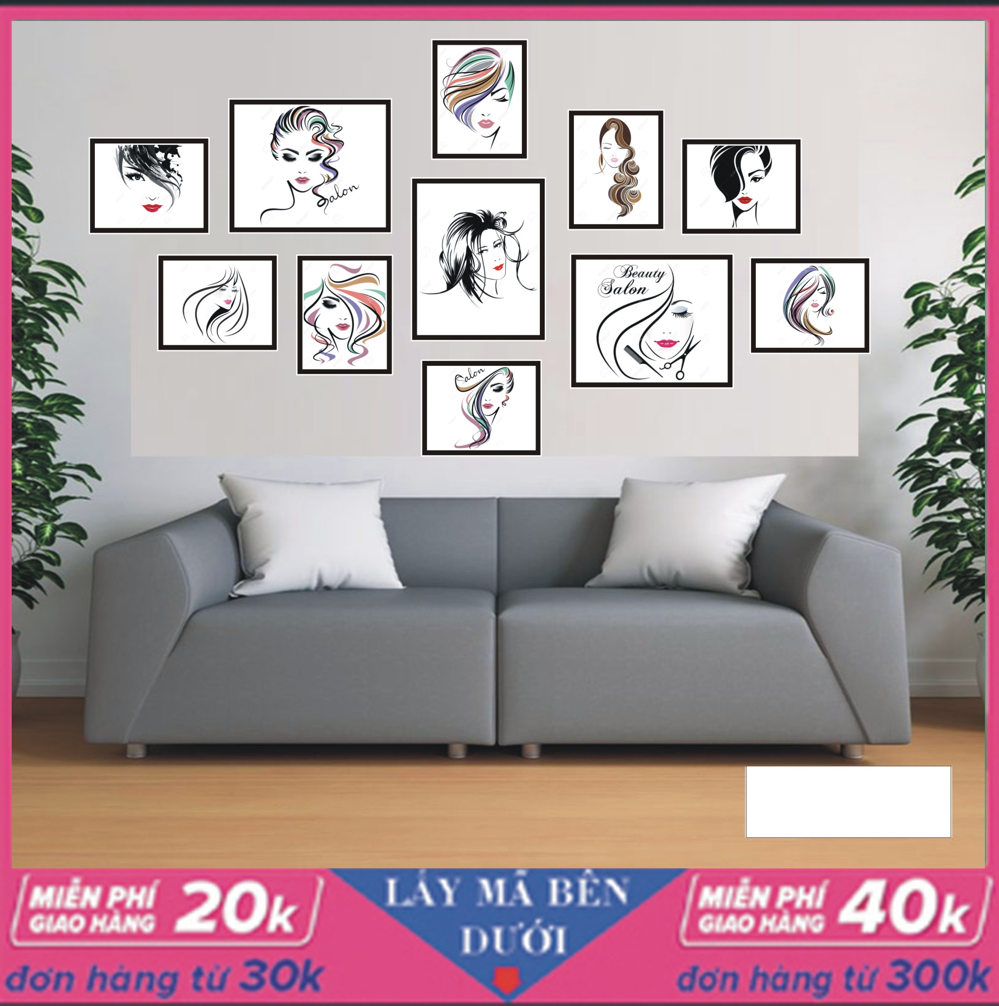 BỘ TRANH FOMEX KHỔ LỚN DÁN TUONG TRANG TRÍ QUAN CAFE 2 NGHỆ THUẬT GỒM 11 BỨC  - Tranh dán tường canvas Decal cao cấp dán trên mọi chất liệu ( CAM KẾT CHẤT LƯỢNG NHƯ HÌNH )
