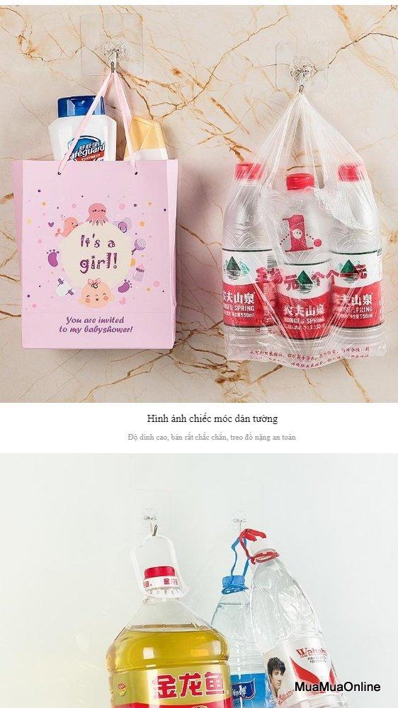Set of 5 Super Sticky 3D Wall Hangers, Convenient