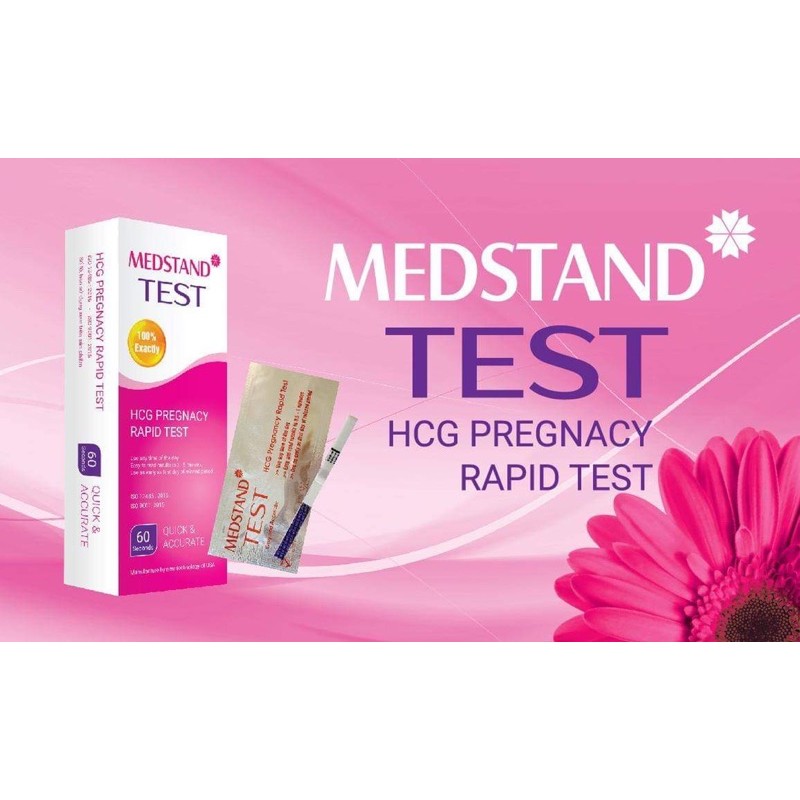 [HCM] [CHÍNH HÃNG] Que thử thai Medstand Test HCG Pregnacy rapid test dụng cụ y tế phát hiện thai sớm, nhanh chóng, chính xác