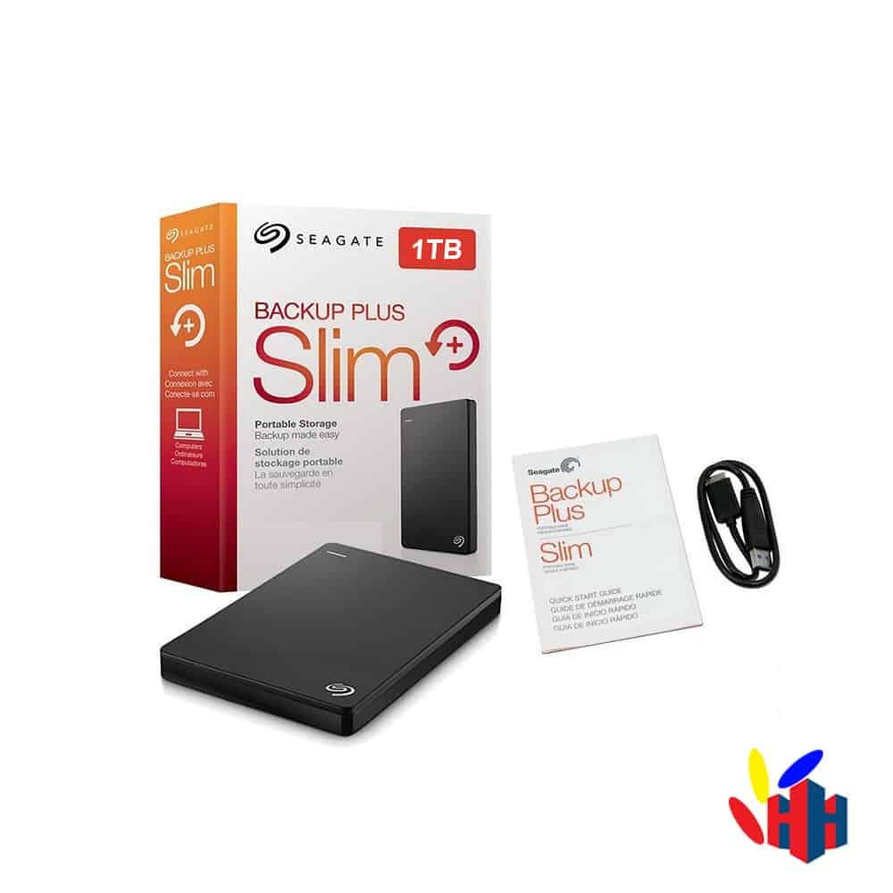 [Best Seller] Ổ Cứng Di Động HDD Seagate Backup Plus slim USB 3.0 1 TB Đen