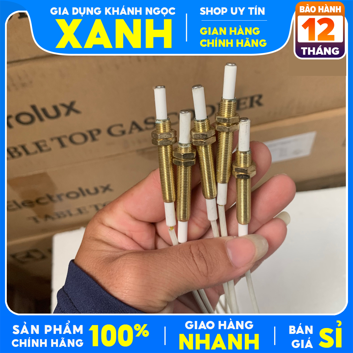 Kim sứ đánh lửa bếp gas âm đa năng ic đánh lửa có ốc Ren điều chỉnh cao thấp -Thay lắp đa số các loại bếp ga cùng kích thước - 1 cái