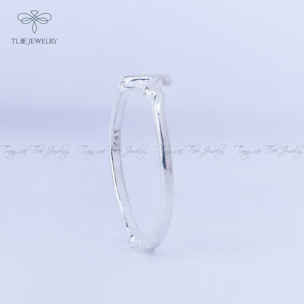 Nhẫn bạc nữ TLEE nhịp tim kiểu dáng basic TleeJewelry A0120