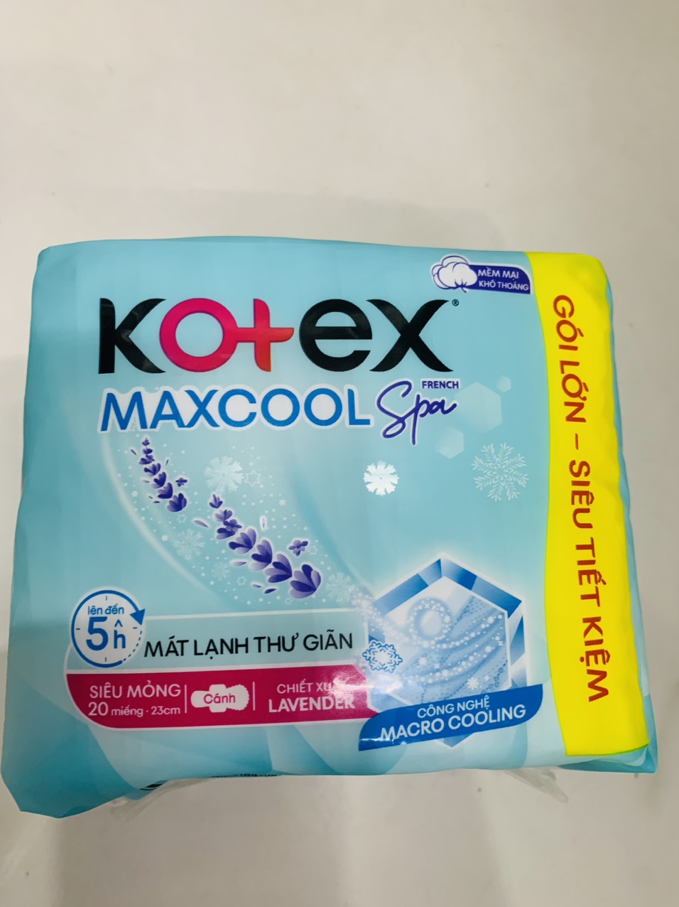 Băng Vệ Sinh Kotex Max Cool Siêu Mỏng Cánh Gói 20 Miếng 23Cm