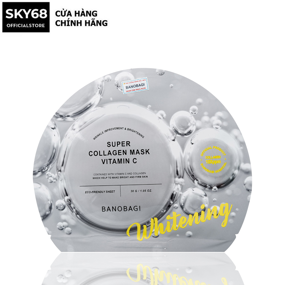 Mặt nạ banobagi bổ sung vitamin c làm sáng da super collagen mask 30ml - super vitamin c