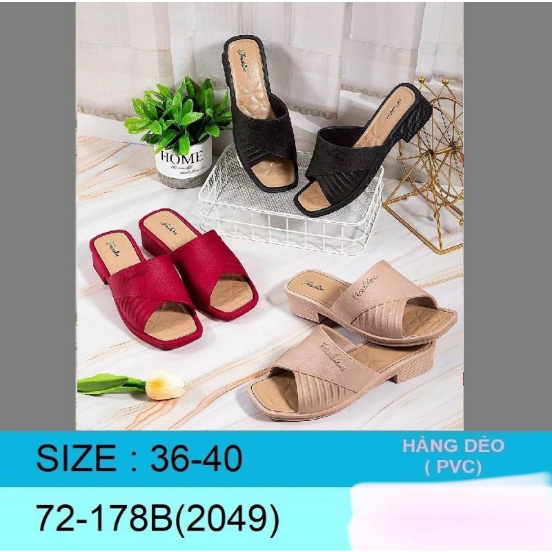 Dép nhựa đế cao nữ mềm nhiều mẫu(2059_2069) size 36-40