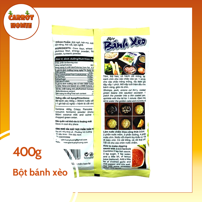 Bột bánh xèo 400g thơm vàng giòn rụm