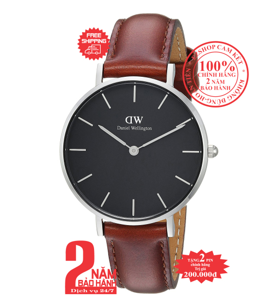 Đồng hồ nữ D.W Classic Petite St Mawes- 32mm- Màu Bạc (Silver), mặt đen(Black) DW00100181