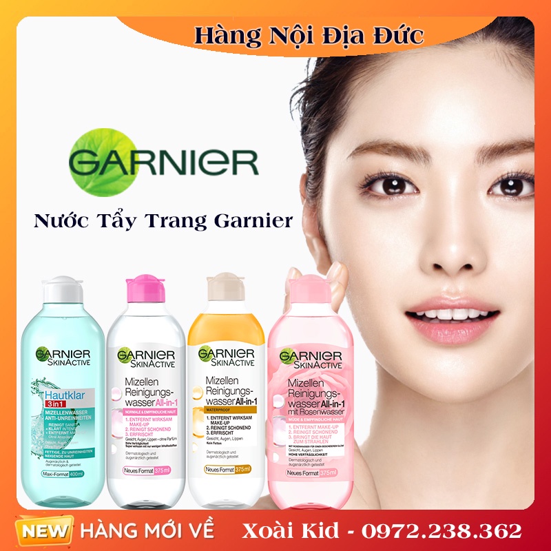 Nước tẩy trang Garnier chuẩn Đức [kèm Bill]