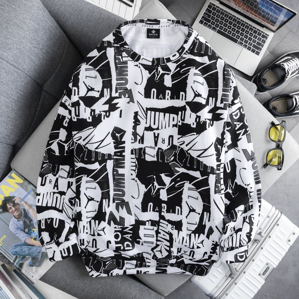 Áo Sweater Seven phom unisex chất nỉ