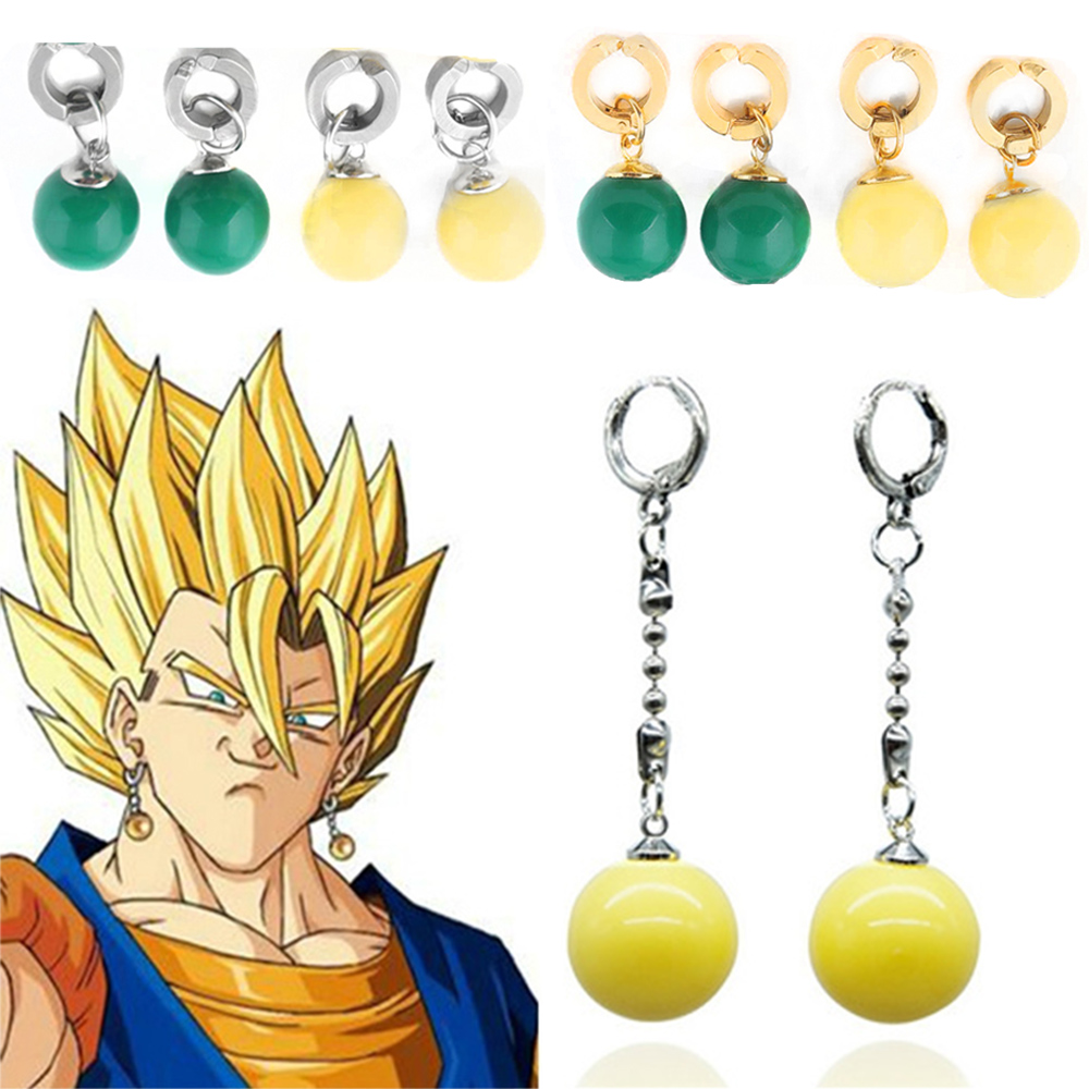 Super Dragon Ball Cosplay DBZ Earrings Vegetto Potara Son Goku Zamasu Ear  Stud  Inox Wind