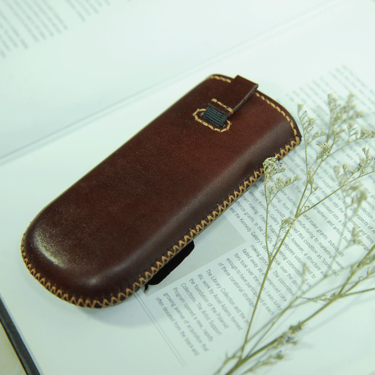 Bao da cho điện thoại Nokia 6700 - Da bò nhập khẩu - Đồ da Handmade - Mino Crafts VI801