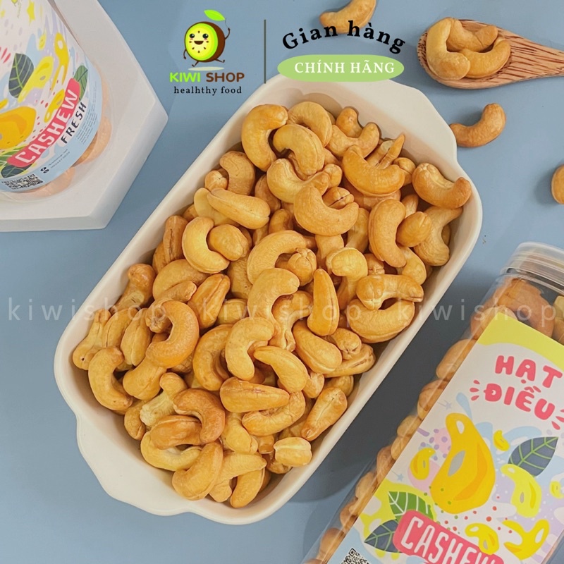 Hạt điều loại A sạch lụa rang muối hũ 500GR *KIWISHOP*