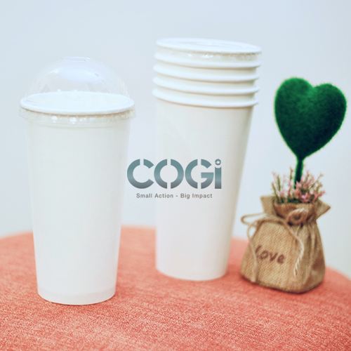 [HCM]50 Ly giấy 700ml (22oz) kèm nắp cầu