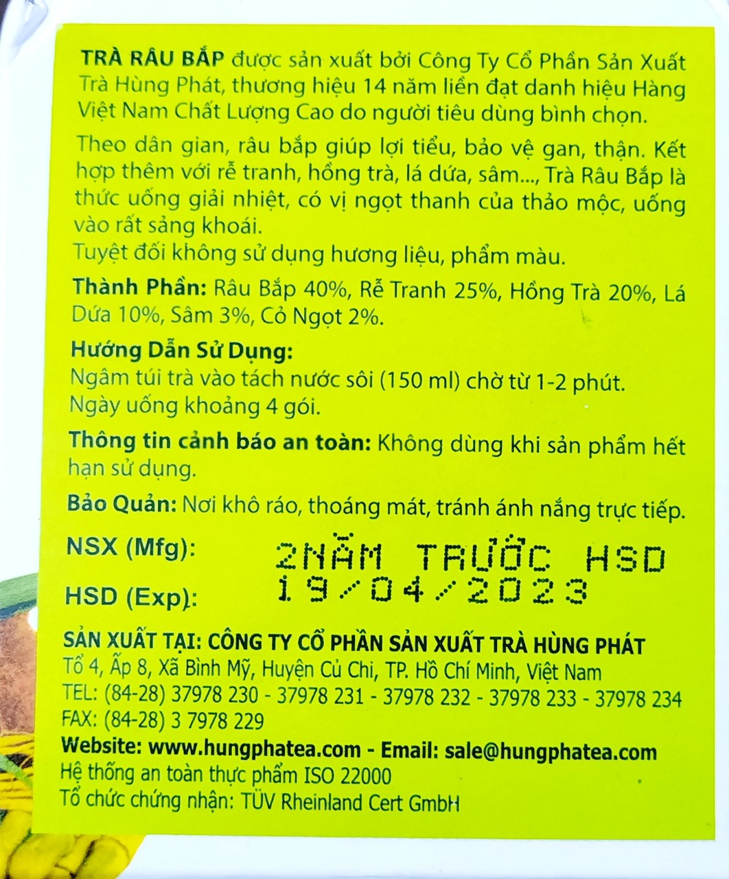 [HCM]Trà Râu Bắp Hùng Phát