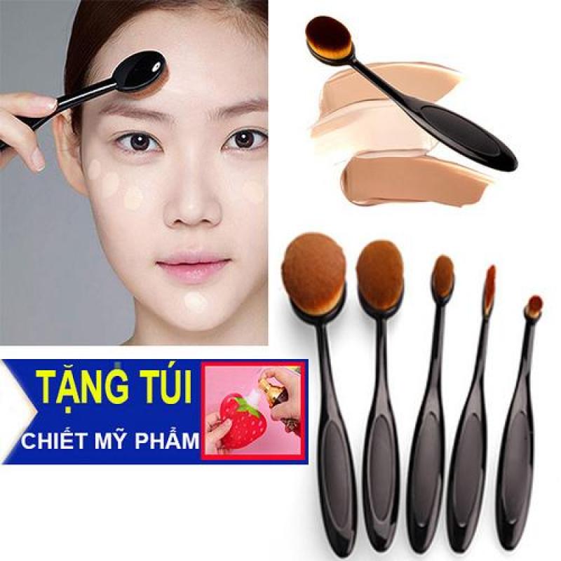 Bộ 5 cọ đánh kem nền 5D ưu điểm vượt trội. Tặng Túi Chiết Mỹ Phẩm cao cấp