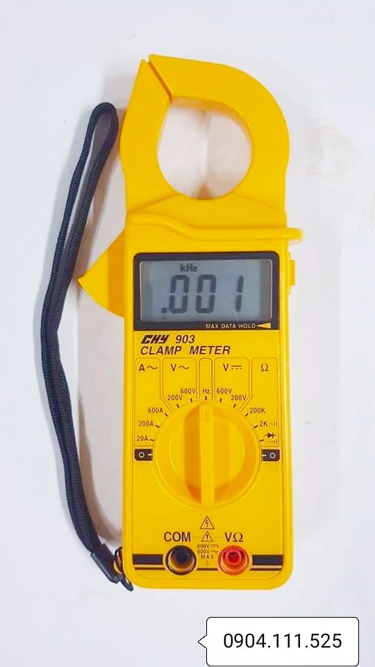 Ampe kìm đo dòng AC CHY-903 (600A), đo điện áp, điện trở, điốt, thông mạch, tần số