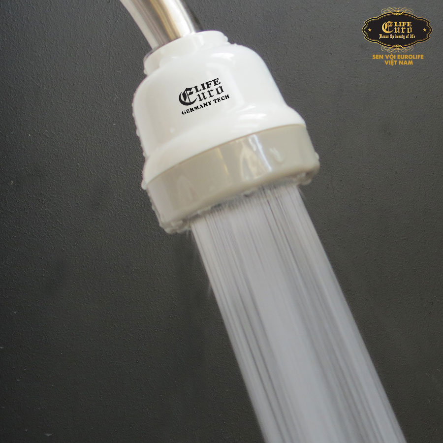 (Có video) Đầu vòi tăng áp 3 chế độ chảy (không điều hướng) Eurolife EL-TA02 (Trắng)
