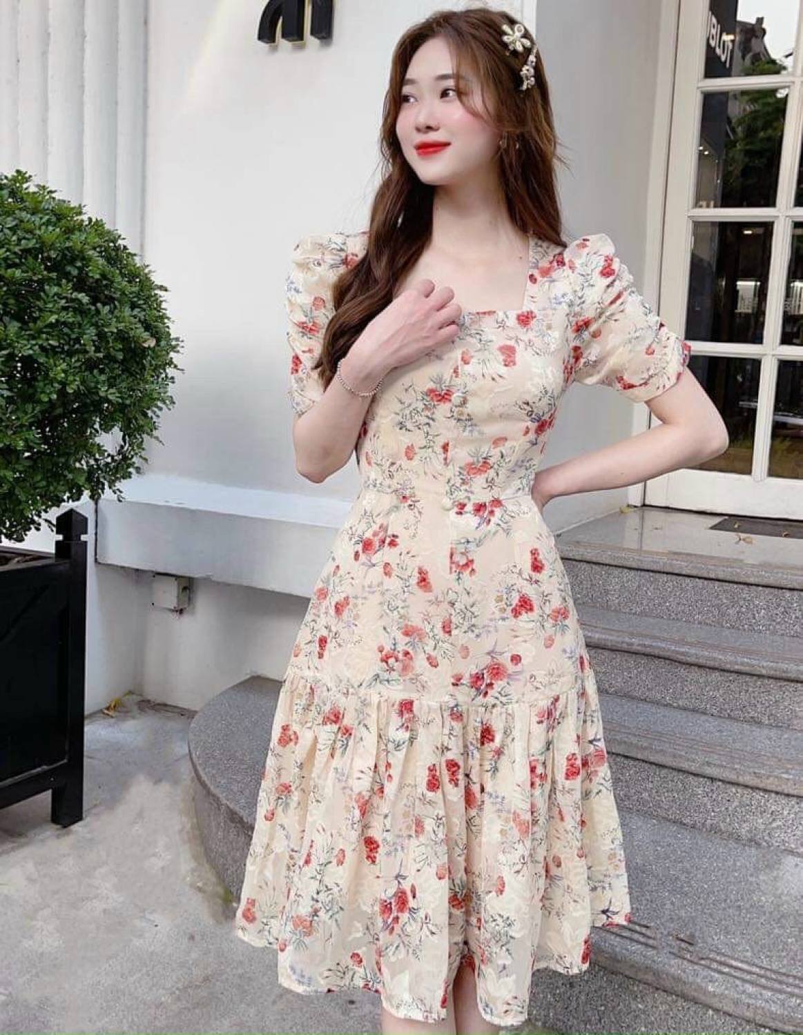 Đầm Voan Xòe Hoa Nhí  Váy Đầm Đuôi Tôm  Đầm Đuôi Cá Đẹp  Facebook