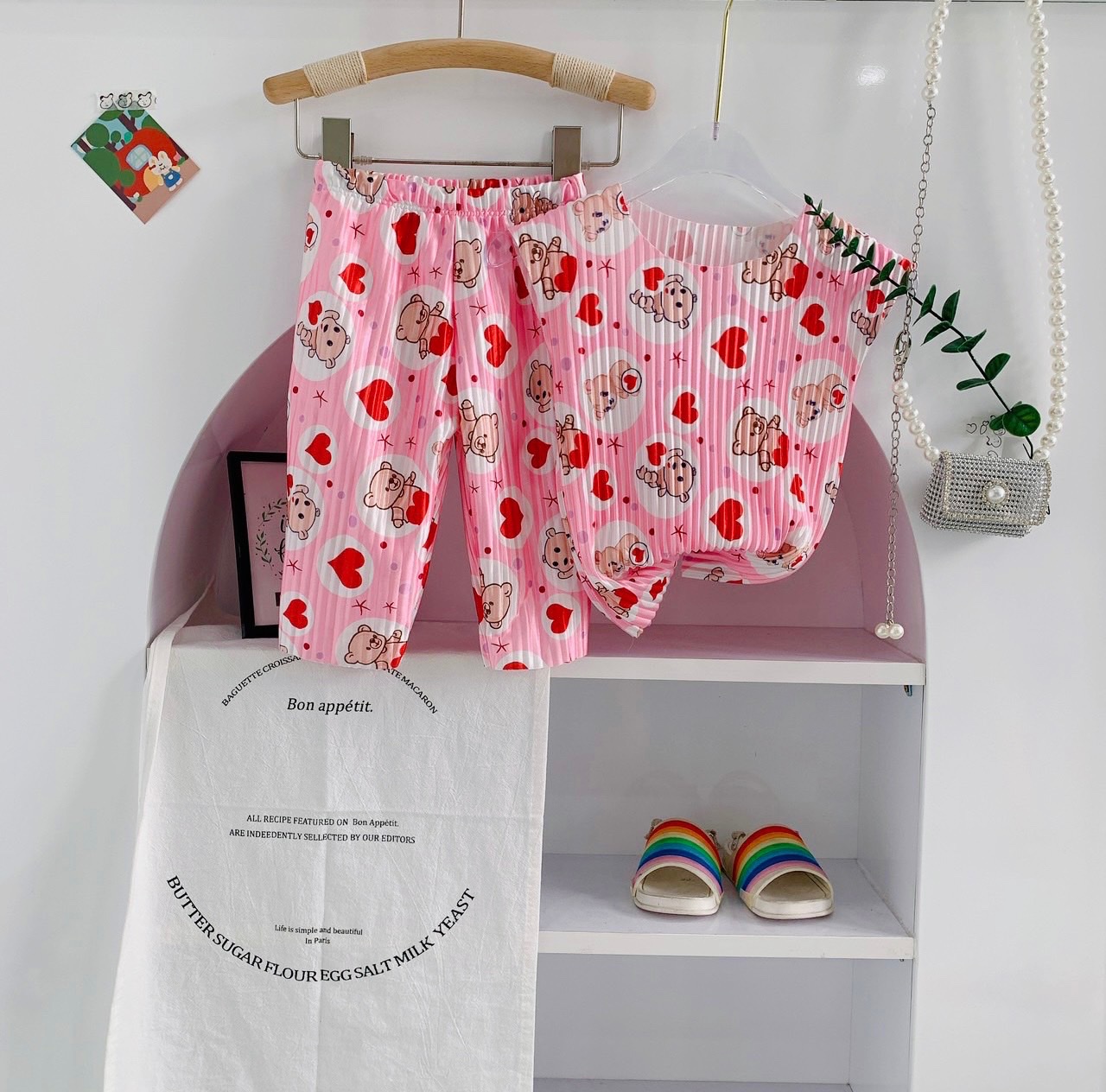 Lyvyshop - Bộ lửng sát nách cho bé gái siêu dễ thương từ 09kg-24kg
