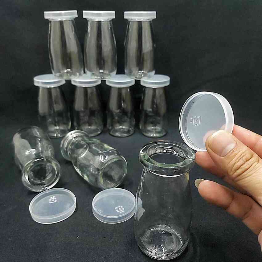 Hũ Làm Sữa Chua Thủy Tinh 100ML (combo 10 cái) trụ tròn cao nắp nhựa – Hũ Pudding 100ML - Hũ Thủy Tinh 100ML - Lọ Thủy Tinh 100ML - Lọ Đựng Sữa Chua