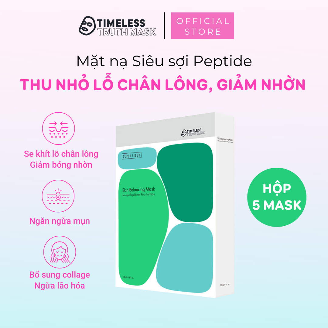 Hộp 5 Mặt nạ Lụa Peptide se khít lỗ chân lông Timeless Truth Mask (Hộp 5 tấm x 30ml)