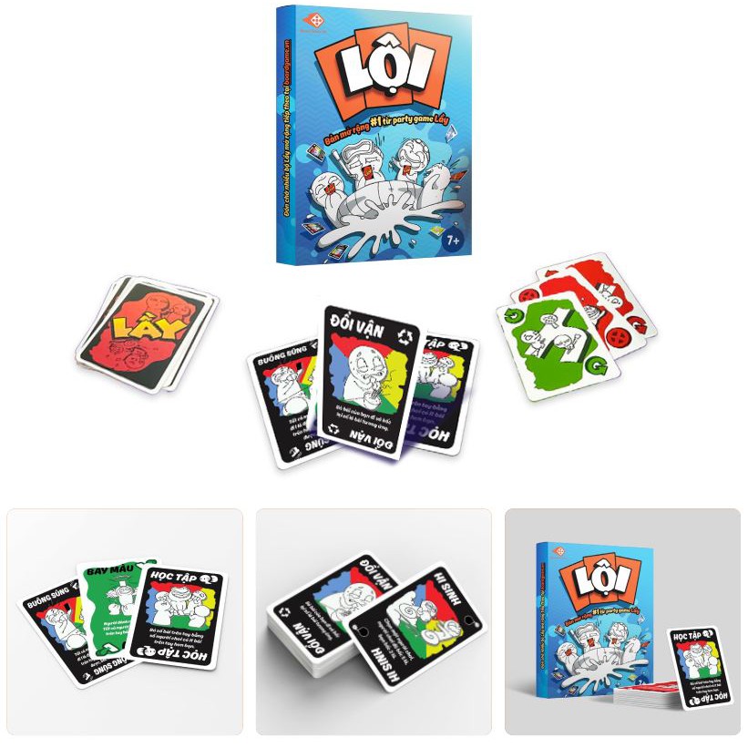 Combo thẻ bài Lầy - Lội - Lên -Party game siêu vui siêu lầy, Phiên bản mở rộng từ party game LẦY, Đồ Chơi MeduShop