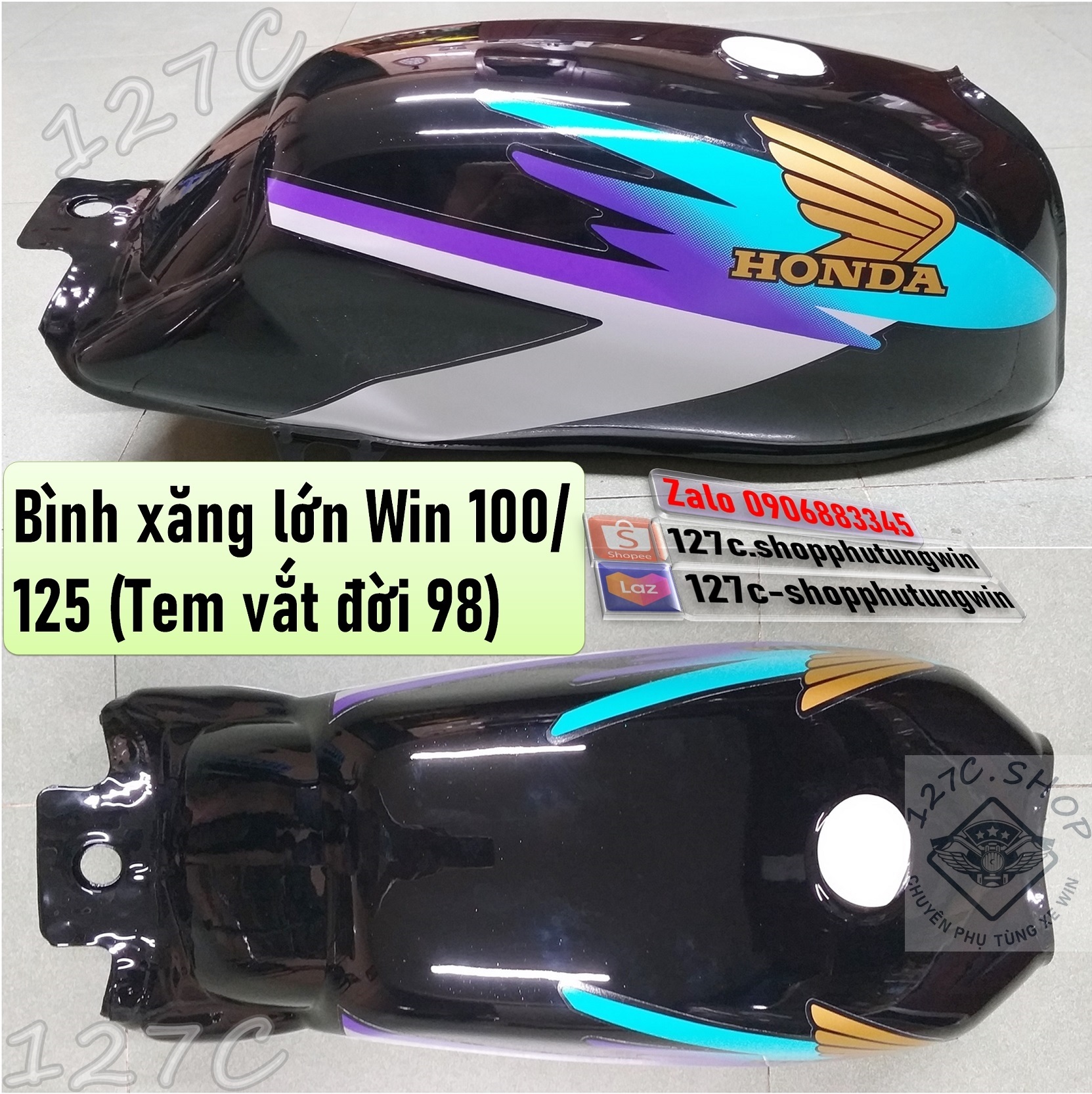 [HCM] Bình xăng lớn Win 100/ 125cc (Có tem hoặc không tem)