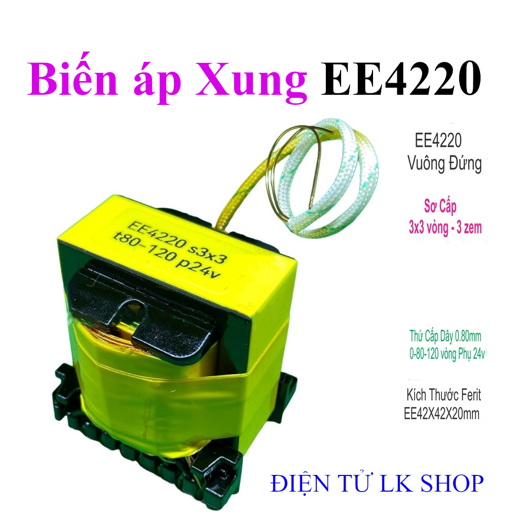 Biến áp xung ee42 20 vuông - điện tử lk shop