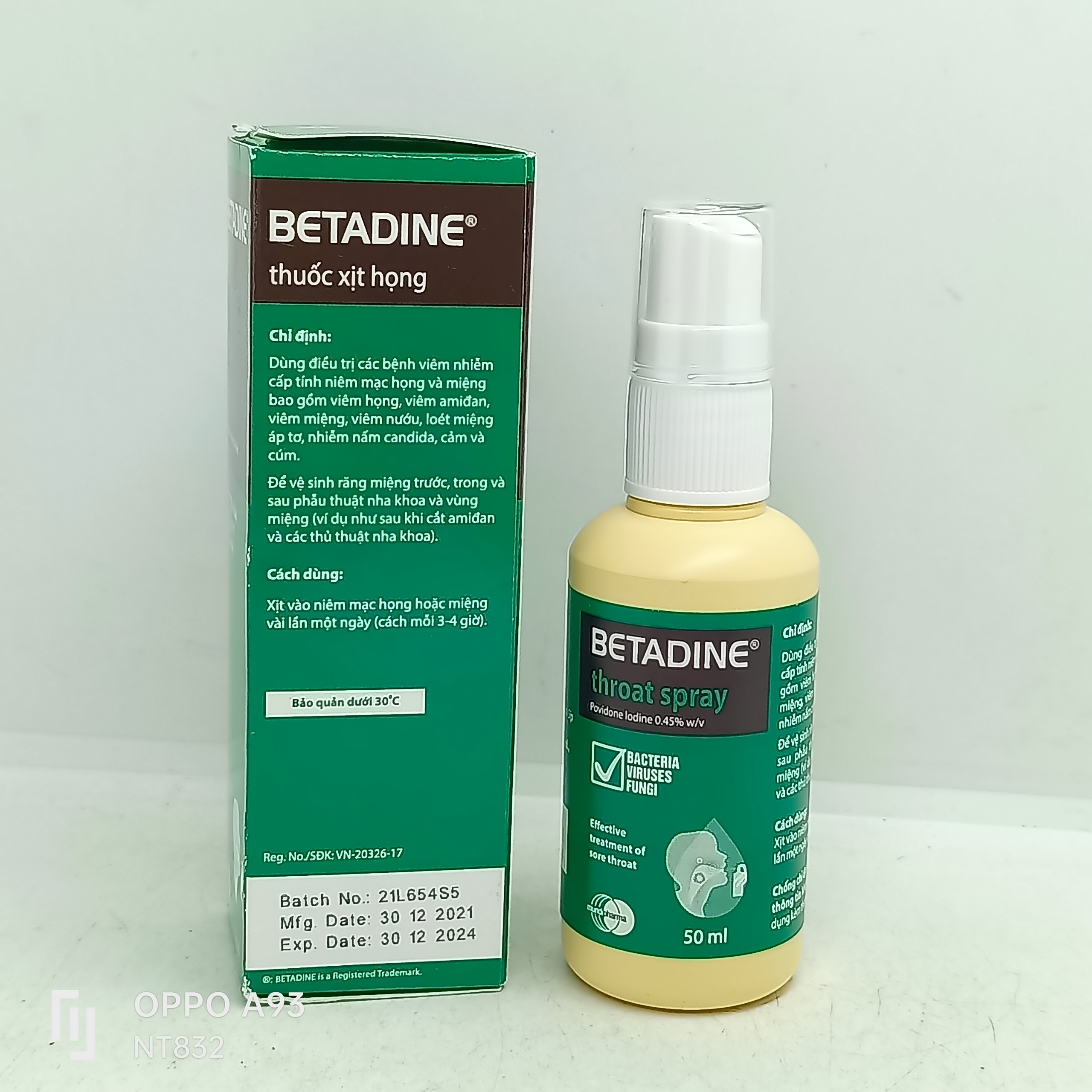DUNG DỊCH XỊT HỌNG BETADINE CHAI 50ML