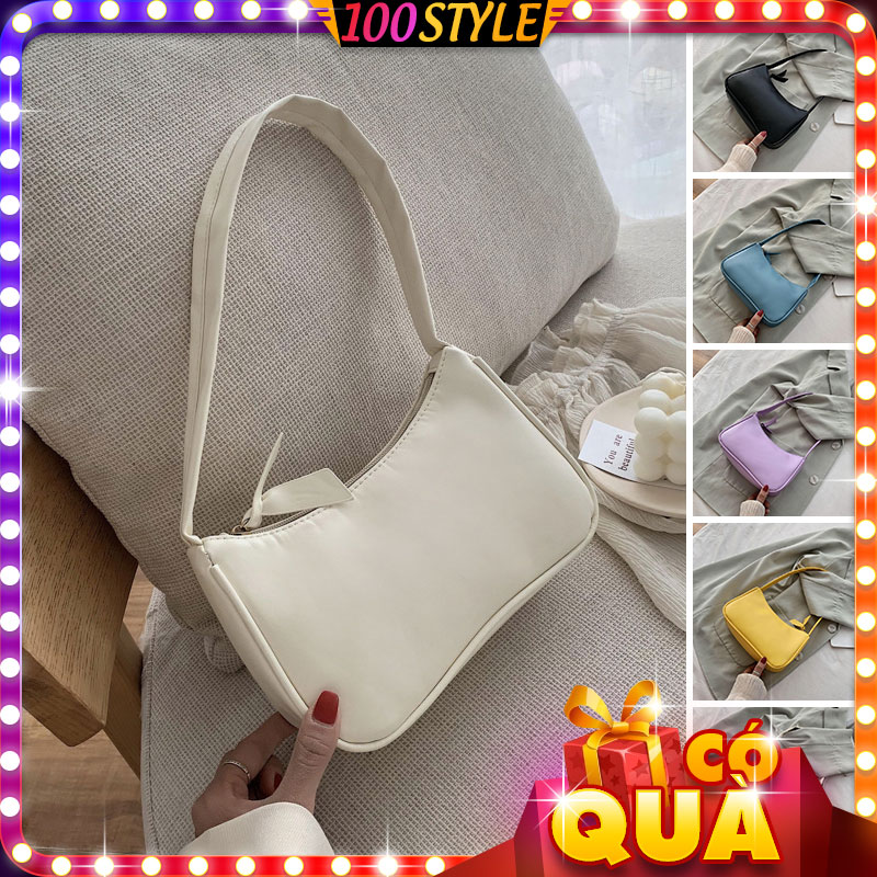 Túi Kẹp Nách Da Trơn Dây Kéo Nơ Korea - 100style