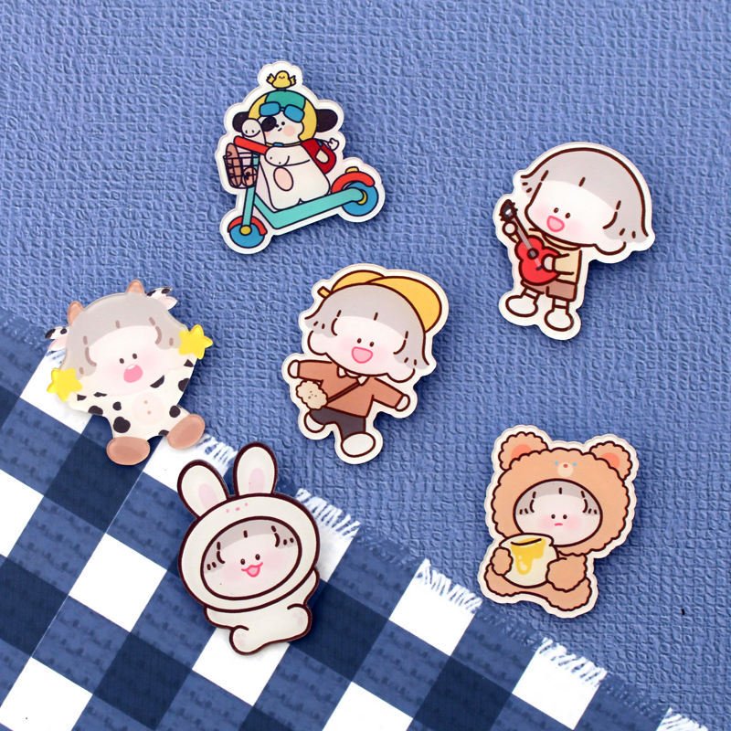 [Ảnh thật] [Có sẵn] Sticker cài, phụ kiện balo túi, mũ, nón hình chú nhóc siêu siêu cute