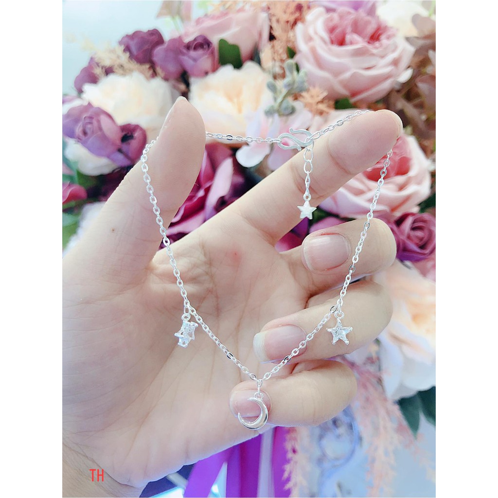 Lắc chân trăng sao bạc ta cho nữ