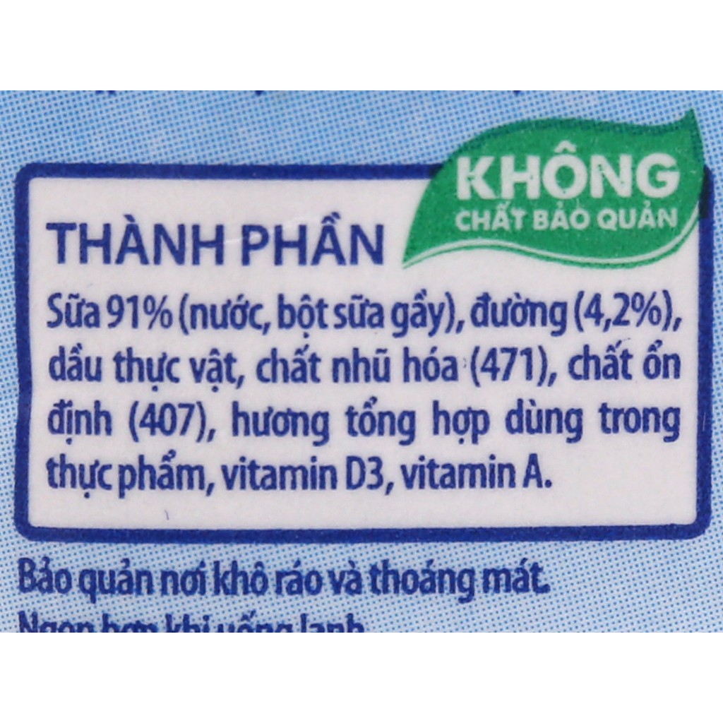 (HSD 23-T2-2025) Thùng 24 bịch Sữa Tiệt Trùng Hà Lan Cao Khỏe 180ml.