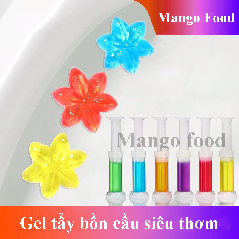 [SALE SẬP SÀN] Gel khử mùi bồn cầu diệt khuẩn - Gel thơm dính bồn cầu dạng thạch hình bông hoa Mango Food